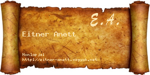 Eitner Anett névjegykártya